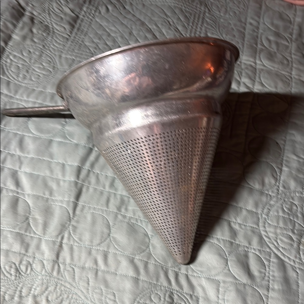 Vintage Silver Metal Strainer